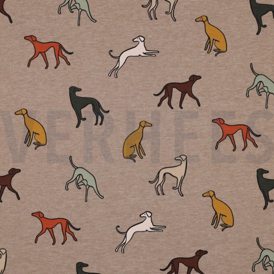 JERSEY MELANGE HONDEN TAUPE #7
