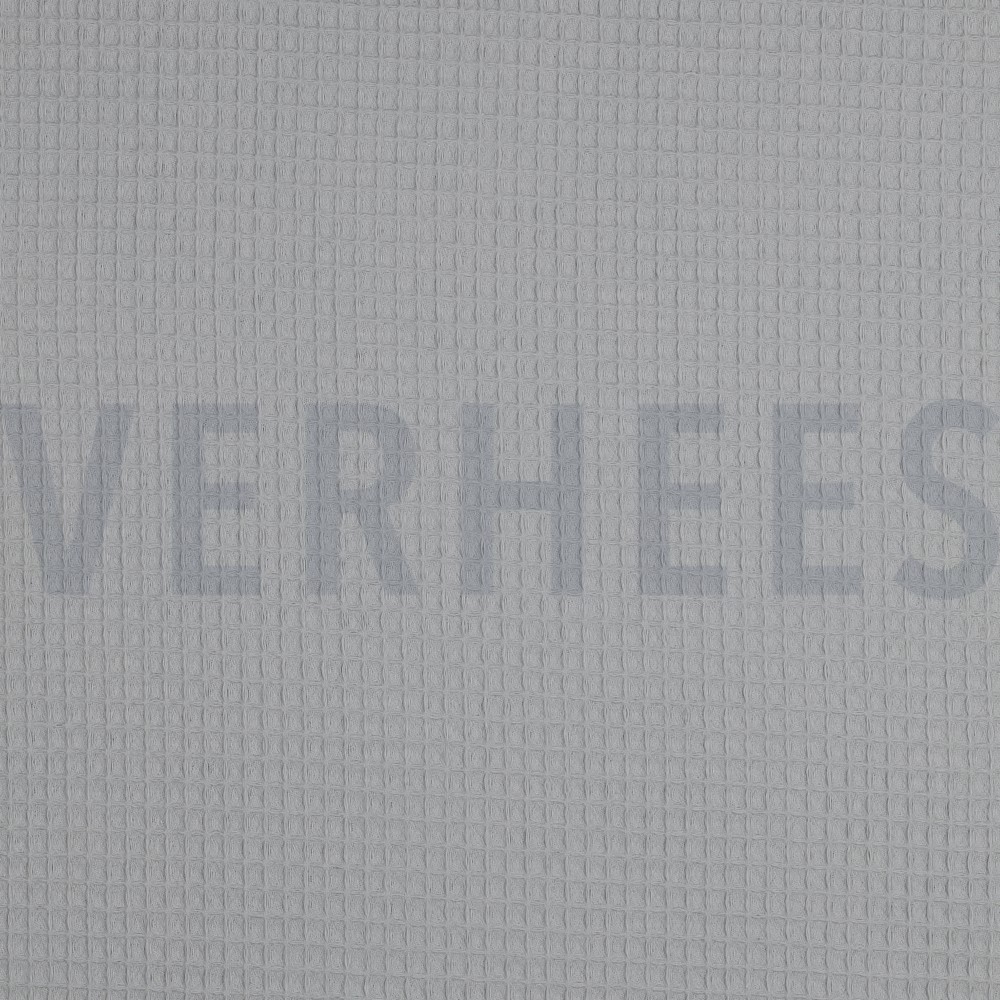 BAUMWOLLE WAFFEL HELLGRAU