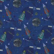 FRENCH TERRY DIGITAL WELTALL KOBALTBLAU (thumbnail)