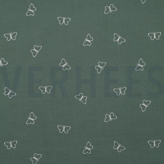 CORDUROY BABYRIB GLITTER VLINDERS SALIEGROEN #7