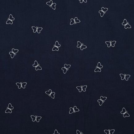 CORDUROY BABYRIB GLITTER VLINDERS MARINEBLAUW (hover)