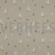 FINE POPLIN GOTS FARM ANIMALS SAGE (thumbnail)