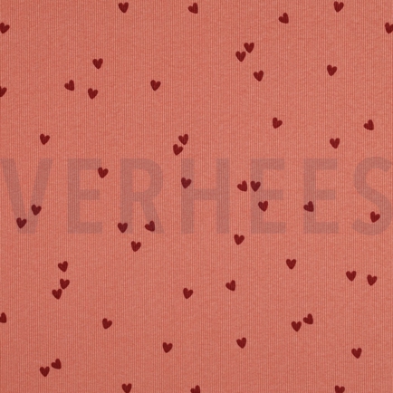 JERSEY CÔTELÉ COEURS ROSE (hover)