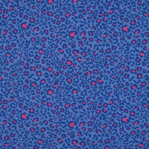 RIB JERSEY ANIMAL SKIN COBALT