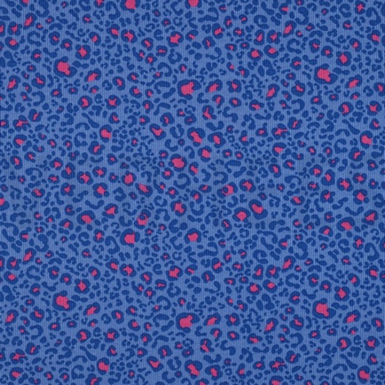 JERSEY CÔTELÉ PEAU D’ANIMAL BLEU COBALT (hover)