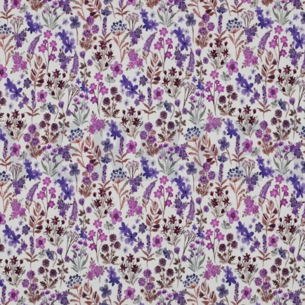 JERSEY CÔTELÉ DIGITAL FLEURS BLEU COBALT (hover)