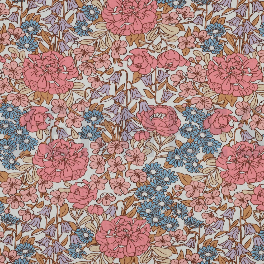 JERSEY BLOEMEN GEBROKEN WIT