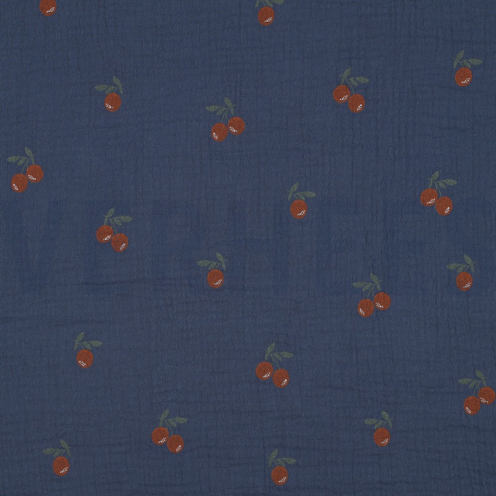 DOUBLE GAUZE SINAASAPPELS JEANSBLAUW