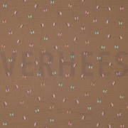 DOUBLE GAZE DE COTON PAPILLONS CAMEL (thumbnail)