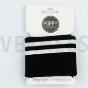 CUFFS STRIPES 7CM BLACK (thumbnail)