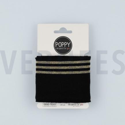 CUFFS BORD- CÔTES LUREX 7CM BLACK/GOLD (hover)