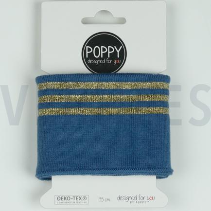 CUFFS BORD- CÔTES LUREX 7CM JEAN BLEU (hover)