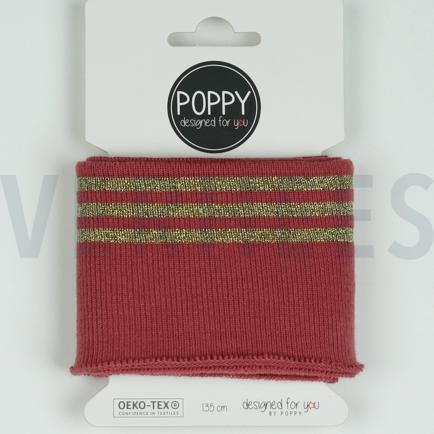 CUFFS BORD- CÔTES LUREX 7CM ROSE POUDRÉ (hover)