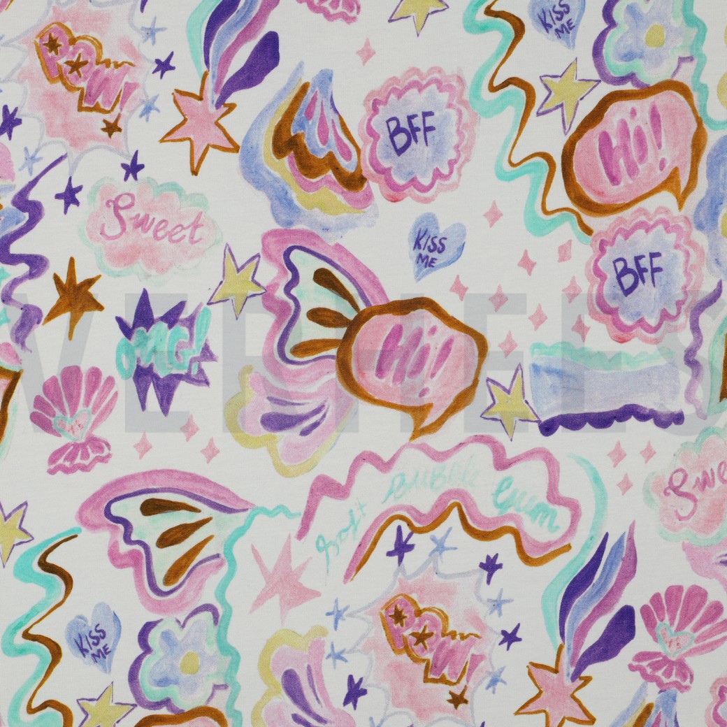 JERSEY DIGITAL SHELLS WHITE