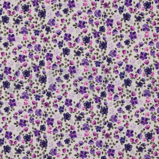 JERSEY GOTS DIGITAL BLUMEN LILA/VIOLETT #7