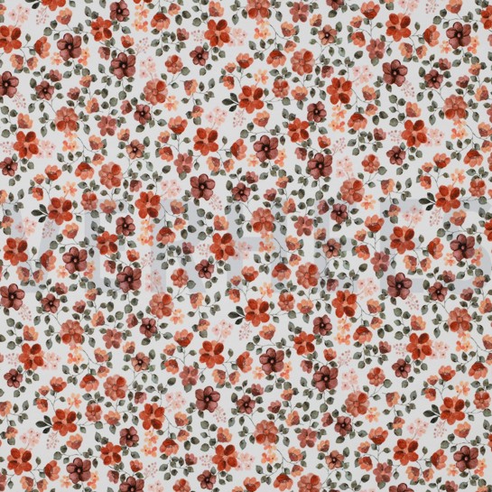 JERSEY GOTS DIGITAAL BLOEMEN WIT/PERZIK #7