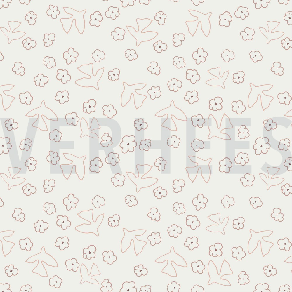 SWEAT VOGELS GEBROKEN WIT