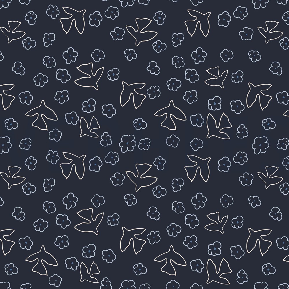 SWEAT VOGELS MARINEBLAUW