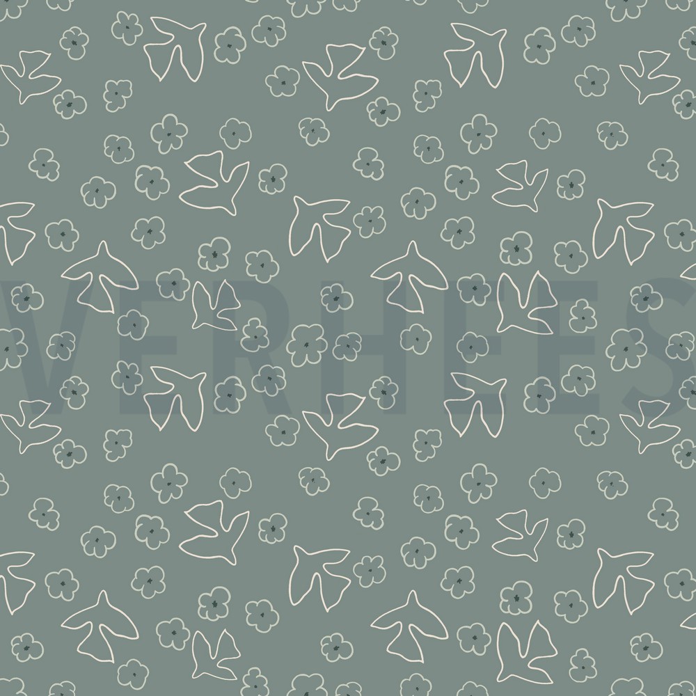 SWEAT VOGELS DONKER MINT