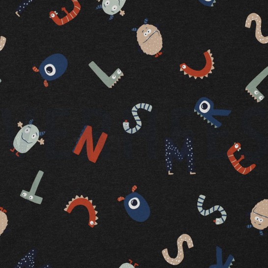 JERSEY MELANGE COOLE MONSTER ANTHRAZIT MELIERT #7