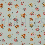 WAFFLE JERSEY FLOWERS TEAL (thumbnail)