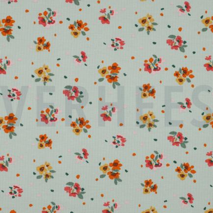 WAFELJERSEY BLOEMEN TEAL (hover)