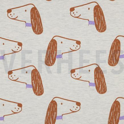 JERSEY MELANGE DOGS ECRU (hover)
