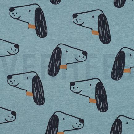 JERSEY MELANGE DOGS SMOKE BLUE (hover)