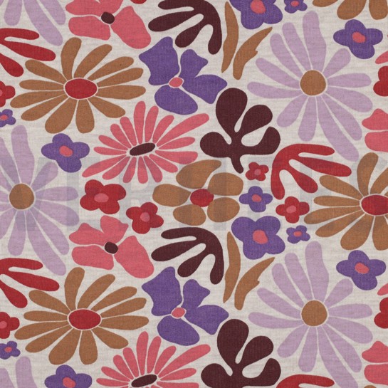 SWEAT MELANGE BLOEMEN LICHT ZAND #7