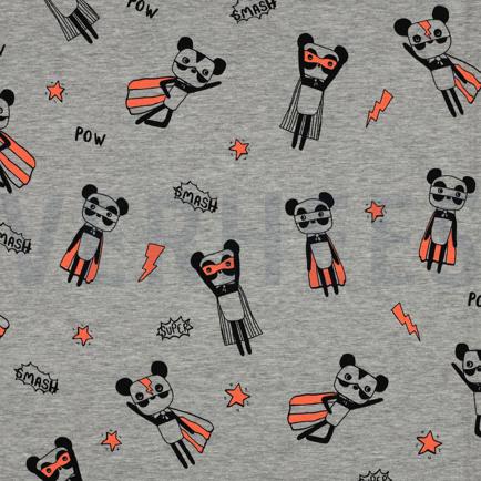 JERSEY MÉLANGE NEON SUPER HÉROS GRIS CLAIR (hover)