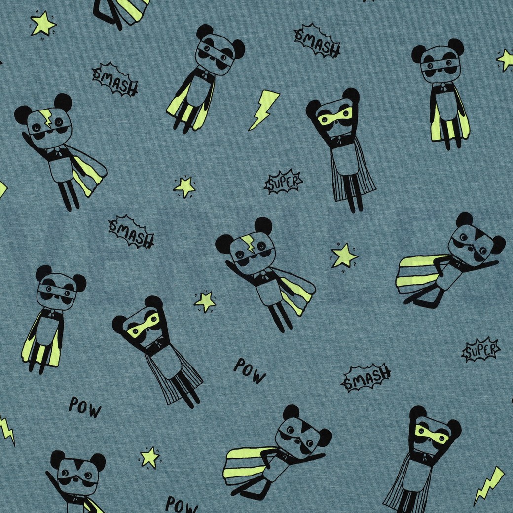 JERSEY MELANGE NEON SUPER HEROES SMOKE BLUE