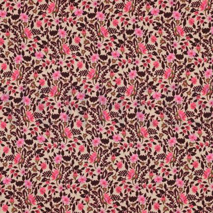 FRENCH TERRY DIGITAAL BLOEMEN BEIGE (hover)