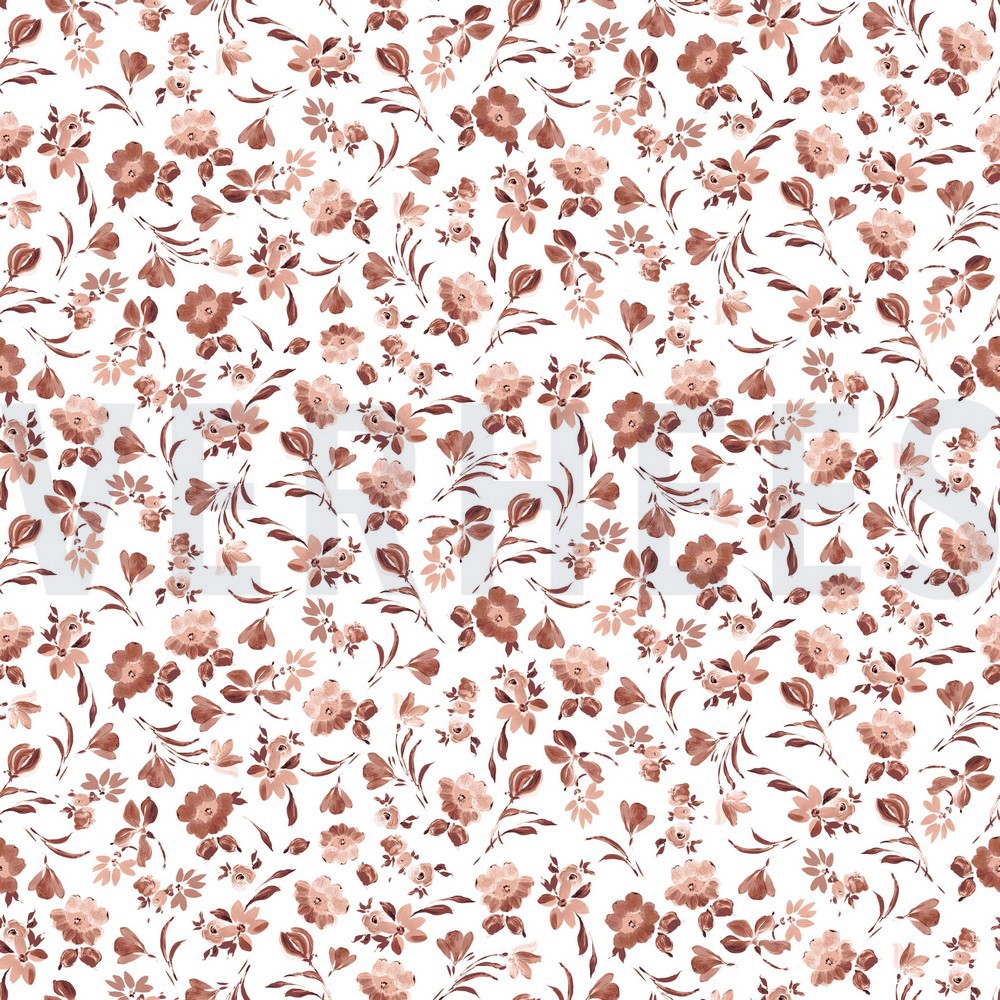JERSEY DIGITAL FLEURS BLANC/MAUVE