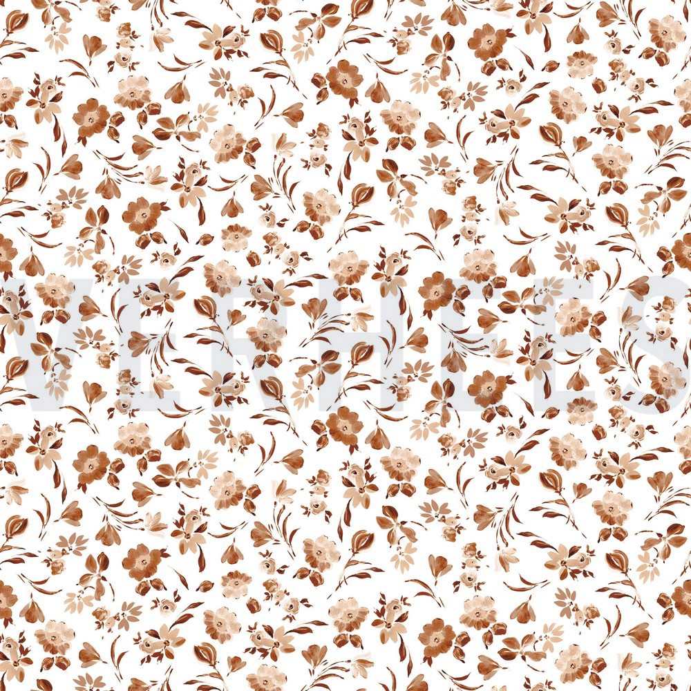 JERSEY DIGITAL FLEURS BLANC
