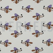 FRENCH TERRY DOGS AND HEARTS OFF WHITE (thumbnail)