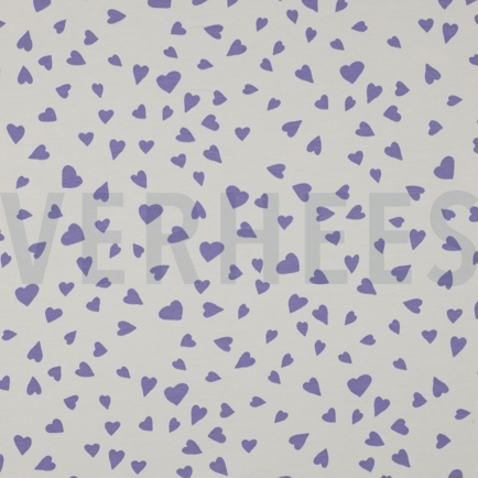 FRENCH TERRY HUNDE UND HERZEN GEBROCHEN WEISS (hover)