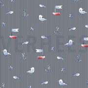 POPLIN DIGITAL MARITIME NAVY (thumbnail)