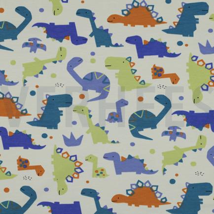 FRENCH TERRY DINOSAURES BLANC CASSÉ (hover)