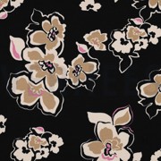 FRENCH TERRY FLOWERS BLACK (thumbnail)