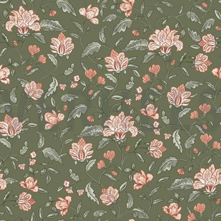 BAMBOE KATOEN JERSEY BLOEMEN AUGURK (hover)