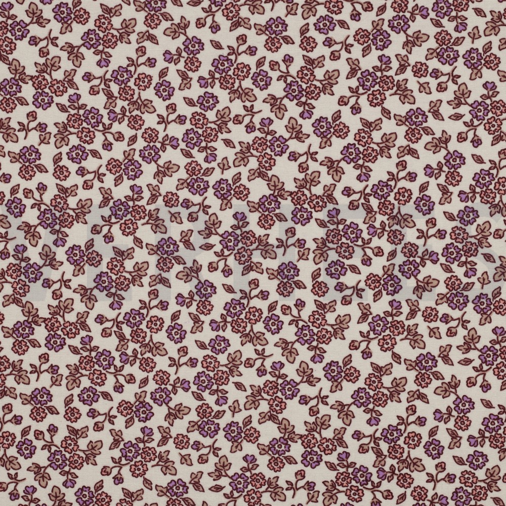 FLANELLE FLEURS ÉCRU