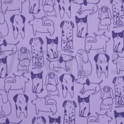 FLANELLE CHIENS VIOLET (thumbnail)