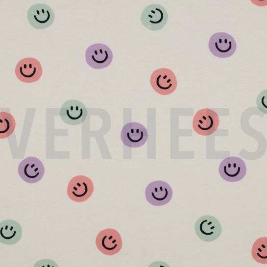FLANELL SMILEYS LILA #7