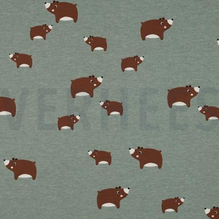 JERSEY MELANGE BEARS DARK MINT (hover)