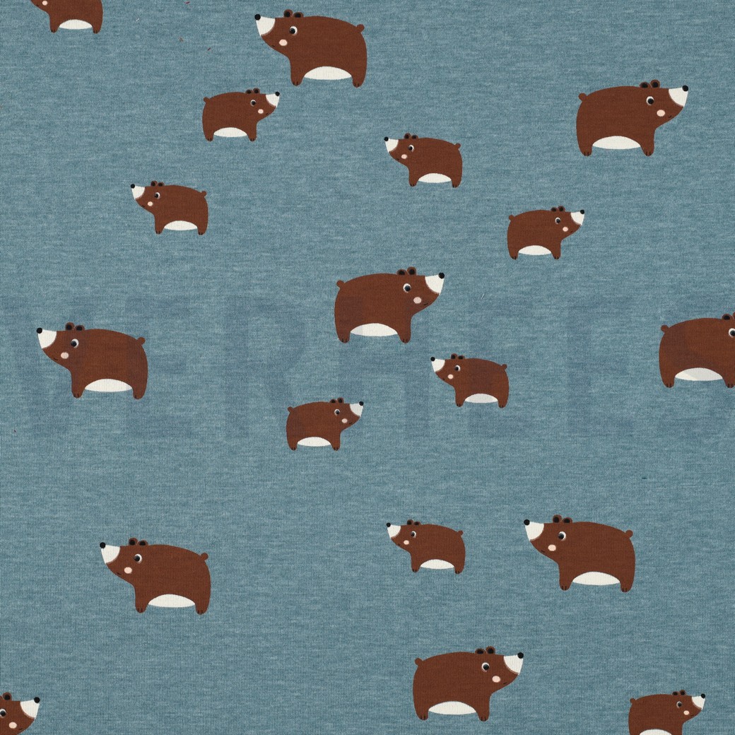 JERSEY MELANGE BEARS SMOKE BLUE