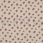 DOUBLE GAZE DE COTON DOBBY FLEURS PÊCHE (thumbnail)
