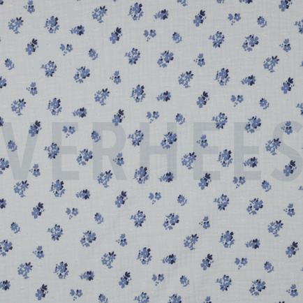 DOUBLE GAUZE DOBBY FLOWERS WHITE (hover)