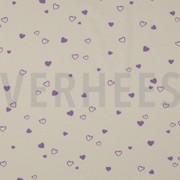 JERSEY GOTS NATURAL HEARTS NATURAL/LILAC (thumbnail)