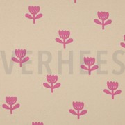 RIPPJERSEY GOTS NATURAL BLUMEN NATUR/FUCHSIA (thumbnail)