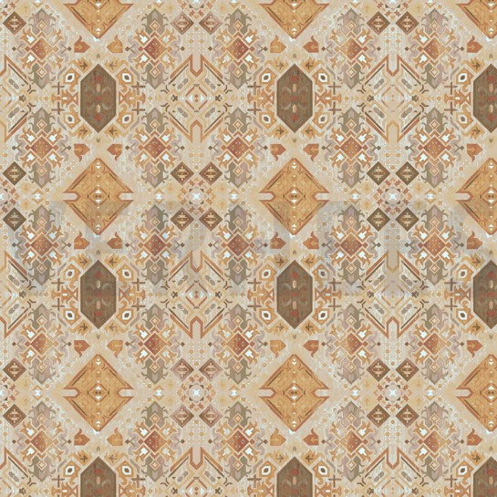 CANVAS DIGITAL GEOMETRIC OCHRE #7